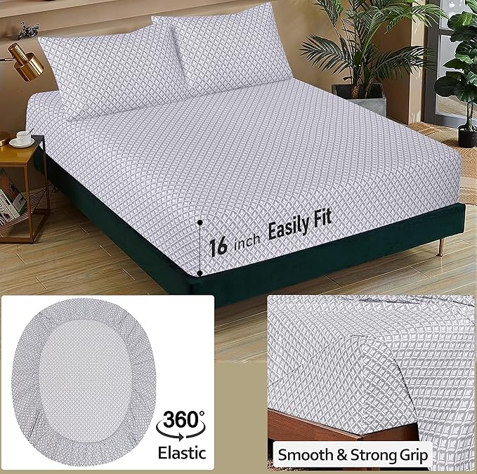 RUVANTI 100% Cotton Sheets – Twin Size Percale Bedding, Cooling & Breathable - Image 5