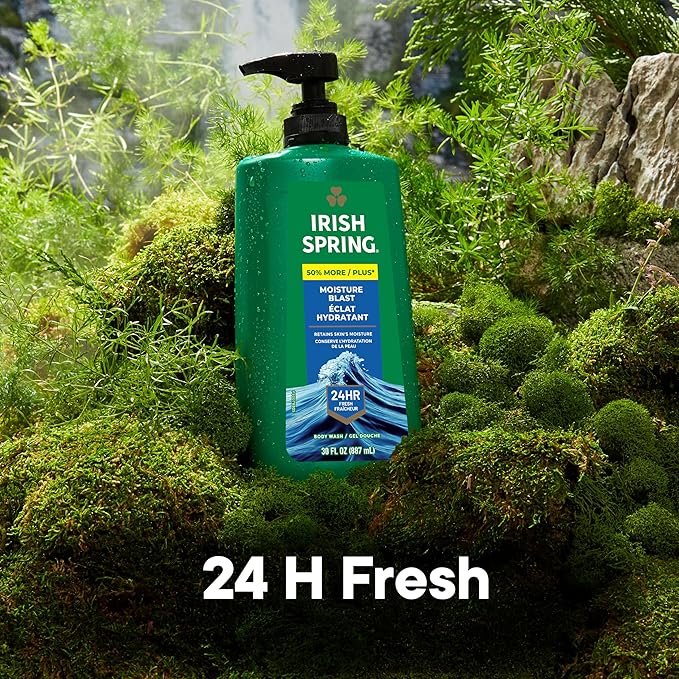 Irish Spring Mens Body Wash, Moisture Blast Body Wash - Image 2