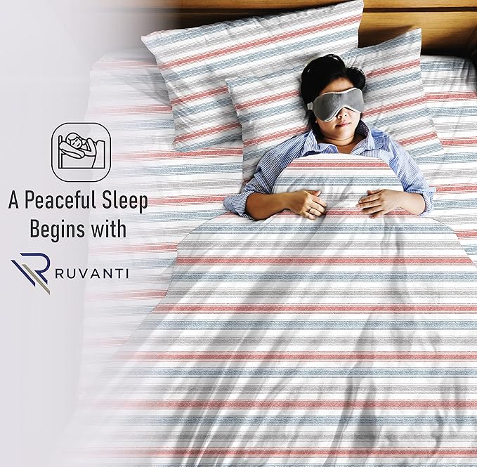 RUVANTI 100% Cotton Sheets – King Size Percale Bedding, Cooling & Breathable - Image 8