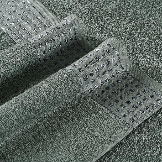 GLAMBURG 100% Cotton Ultra Soft 6 Pack Towel Set, Contains 2 Bath Towels 28x55 - Image 2