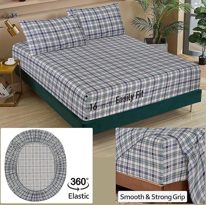 RUVANTI 100% Cotton Sheets – Twin Size Percale Bedding, Cooling & Breathable - Image 6