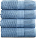 NY Loft 100% Cotton Bath Towel 4 Pack | Super Soft & Absorbent Quick-Dry Bath by NYLoft