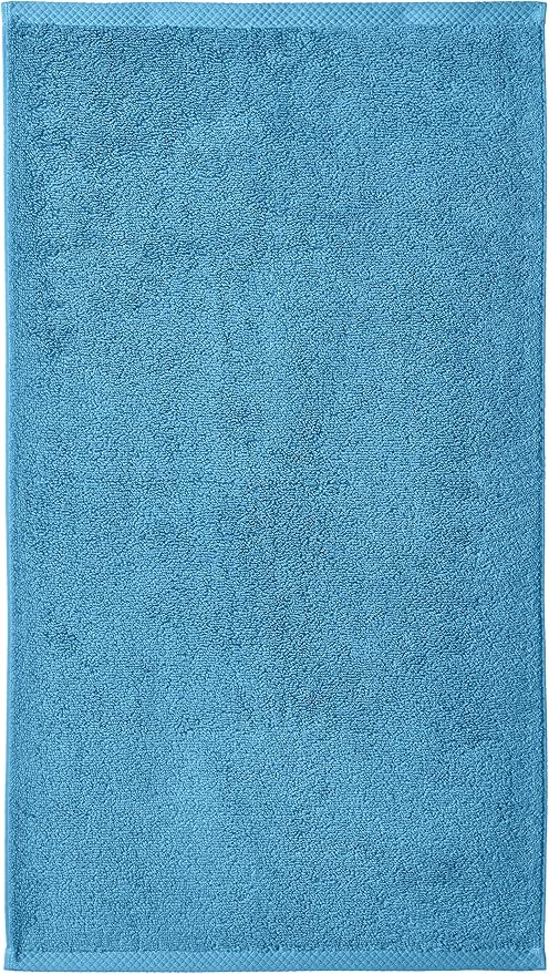 Amazon Basics 8-Pack Lightweight Quick-Dry Hand Towels, 100% Cotton, Lake Blue - Image 5
